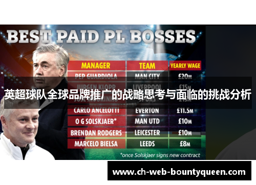 英超球队全球品牌推广的战略思考与面临的挑战分析 英超球队全球品牌推广的战略思考与面临的挑战分析